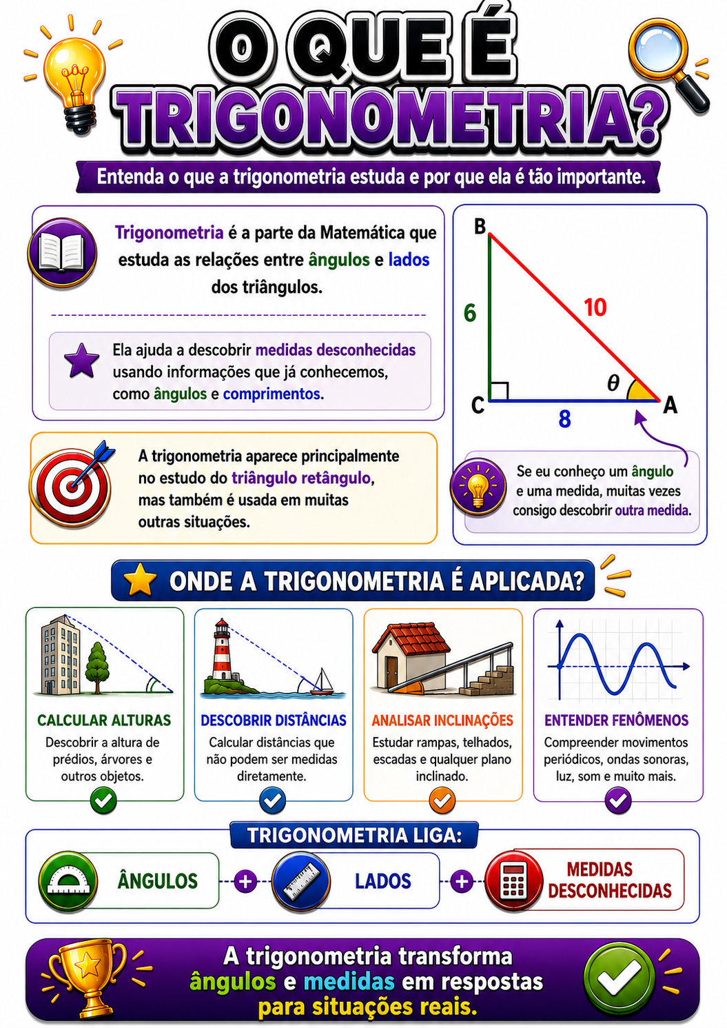 Página visual de trigonometria: O que é trigonometria